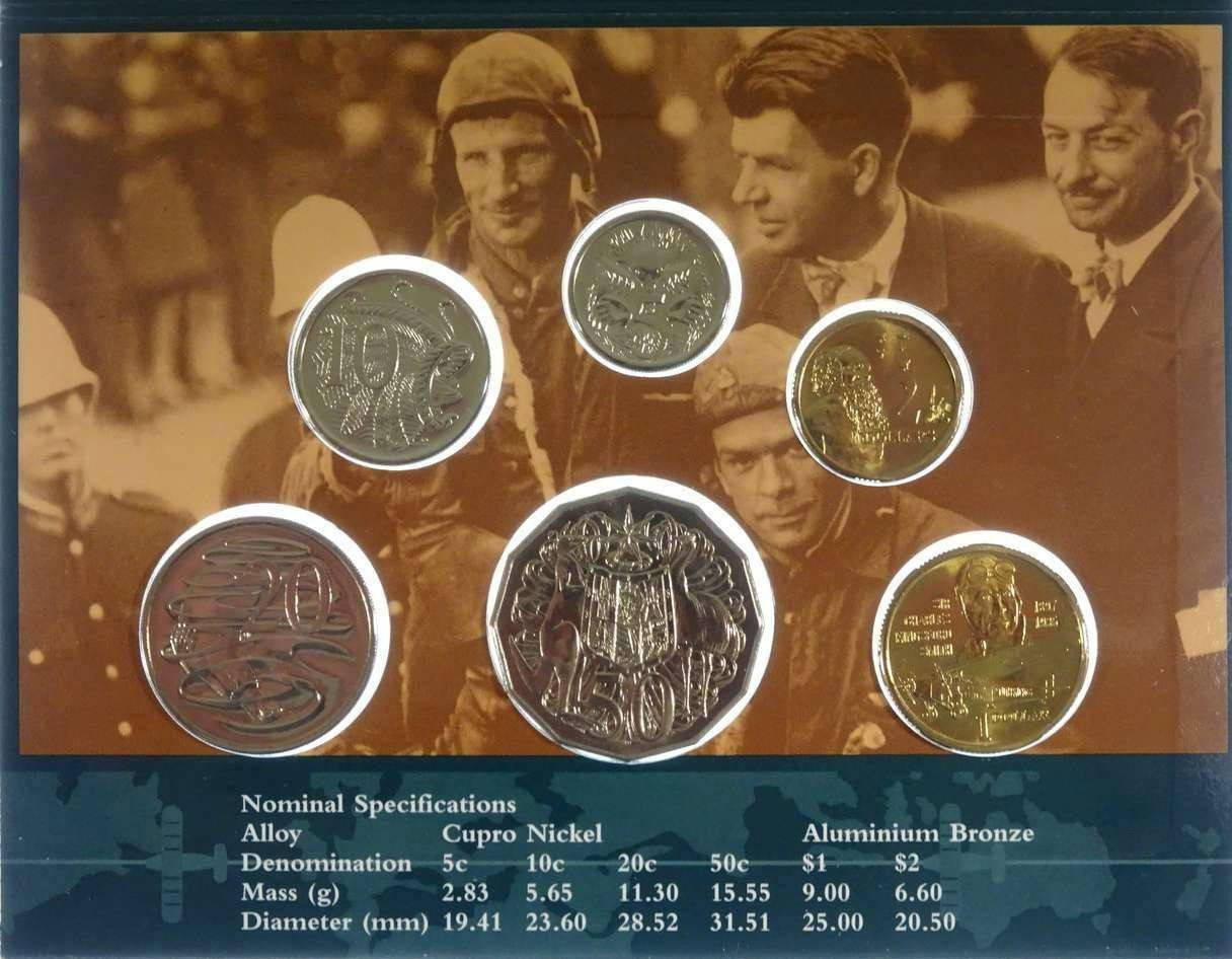 1997 Unc Coin Set Sir Charles Kingsford - Smith