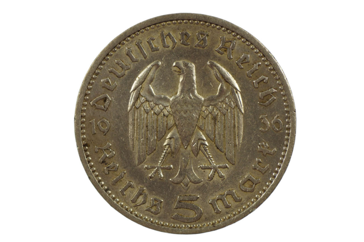 Germany, Third Reich 1936 A 5 Reichsmark in EF