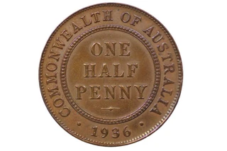 1936 Halfpenny George V in Extremely Fine Condition