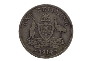 1914 Shilling George V in Very Good Condition