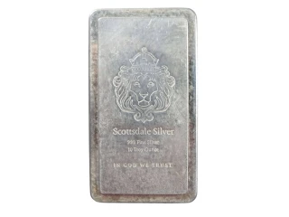 Scottsdale Silver 999 Fine Silver 10 Troy Ounce Stacker Bullion Bar