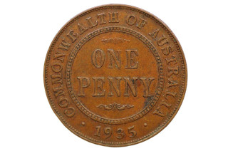  1935 Penny George V in Very Fine Condition 