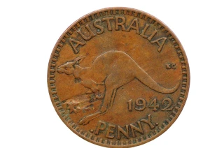 1942 I Penny Variety Planchet Flaw Metal Peel in Very Fine Condition