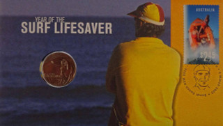 Year of The Surf Lifesaver 2007 20 Cent Philatelic Numismatic Cover