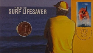 Year of The Surf Lifesaver 2007 20 Cent Philatelic Numismatic Cover