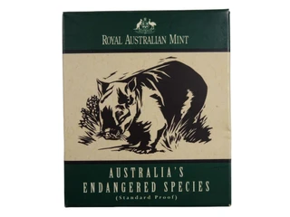 1998 Australia's Endangered Species Hairy Nosed Wombat $10 Silver Proof Coin