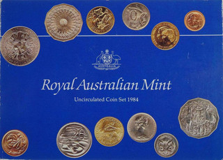 1984 Royal Australian Mint Yellowed Insert Uncirculated Coin Set