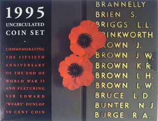 1995 Uncirculated Coin Set 50th Anniversary End WWII