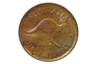 1951 Y. Halfpenny With 1952 Obverse 5 (149 Denticles)