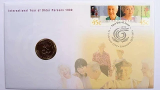International Year of Older Persons 1999 One Dollar Philatelic Numismatic Cover