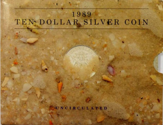 1989 Ten Dollar Silver Coin Uncirculated Queensland State Series