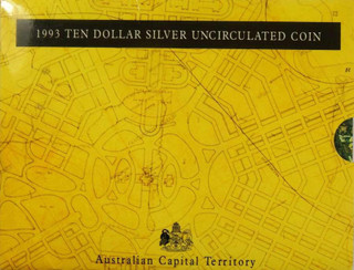 1993 Ten Dollar Silver Uncirculated Coin Australian Capital Territory State Series
