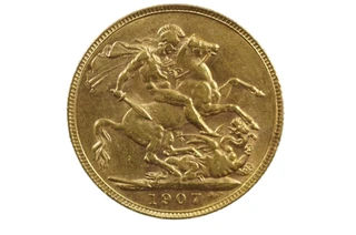 1907 Perth Mint Gold Sovereign in Very Fine Condition
