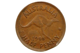 1948 Y. Halfpenny Variety Error Rim Clip in Very Fine Condition