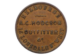  Hodgson, AG Half Penny Token in Very Fine Condition 