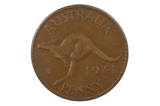 1941 Y. Penny Rare Variety Error High Dot in Very Fine Condition