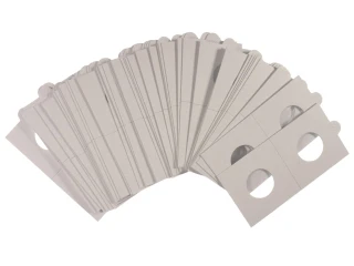 22.5 mm 2x2 Coin Holders Non-Adhesive to Staple Pack of 50