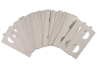 25 mm 2x2 Coin Holders Non-Adhesive to Staple Pack of 50