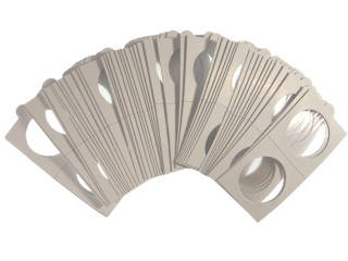 37.5 mm 2x2 Coin Holders Non-Adhesive to Staple Pack of 50