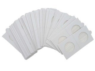 30 mm 2 x 2 Coin Holders Self-Adhesive Pack of 50