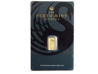  Perth Mint 1 Gram 9999 Fine Gold Minted Bullion Bar 