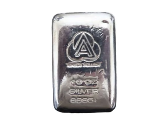 Ainslie Bullion Company 10oz Silver 9995+ Cast Bullion Bar