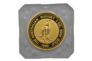 1999 1oz 9999 Gold Australian Nugget Kangaroo $100 Uncirculated Coin