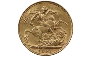 Great Britain 1893 Gold Sovereign in Very Fine Condition