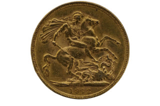 1912 Melbourne Mint Gold Full Sovereign in Very Fine Condition