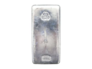 Ainslie Bullion Company 1000g Silver 999.5+ Cast Bullion Bar