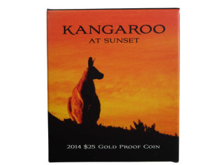 Kangaroo at Sunset 2014 $25 Gold Proof Coin