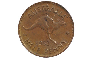 1952 A. Half Penny George VI in Extremely Fine Condition