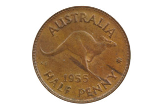 1955 Half Penny Elizabeth II in Extremely Fine Condition