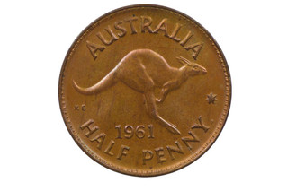 1961 Y. Half Penny Elizabeth II in Uncirculated Condition