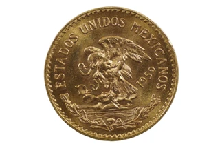 Mexico 1959 20 Pesos Gold Coin in Uncirculated Condition