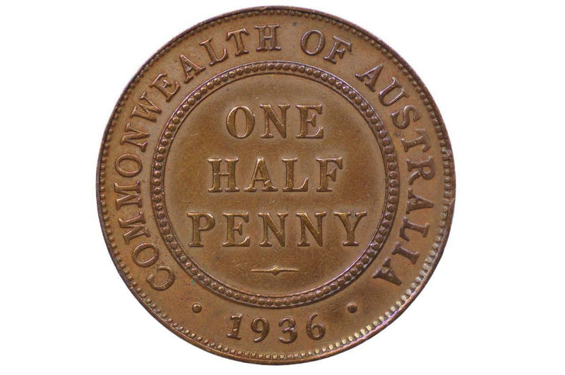 1936 Half Penny George V in Extremely Fine Condition