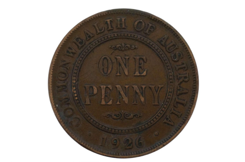  1926 Penny George V in Very Fine Condition 