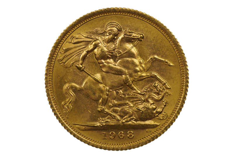 Great Britain 1968 Gold Full Sovereign in Uncirculated Condition