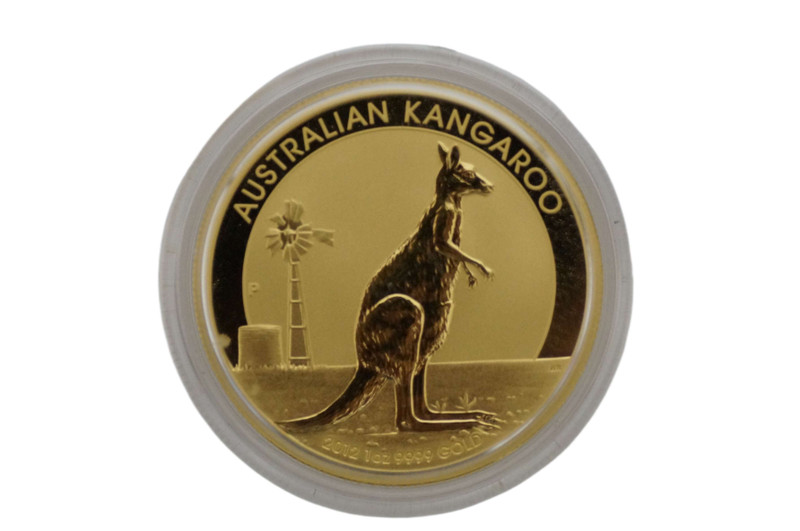 2012 1oz 9999 Gold Australian Kangaroo $100 Uncirculated Coin