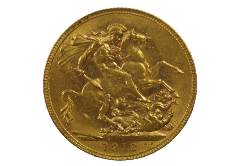 1912 Perth Mint Gold Full Sovereign in Almost Extremely Fine Condition