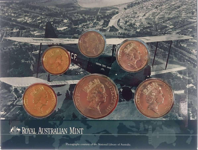 1997 Unc Coin Set Sir Charles Kingsford - Smith
