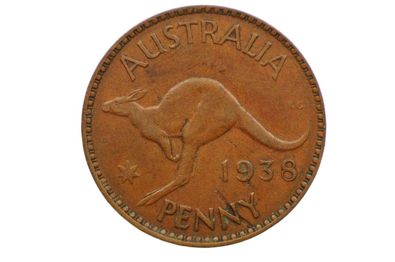 1938 Penny Variety Error Planchet Flaw Metal Peel  in VF Condition