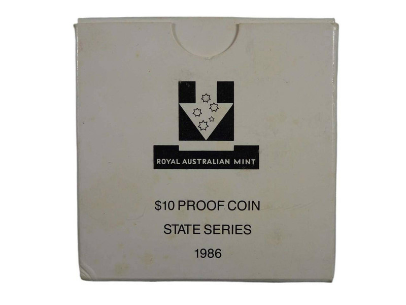 1986 Ten Dollar Silver Proof Coin State Series South Australia