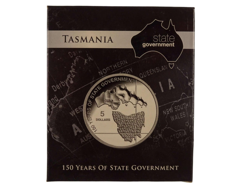 2006 Tasmania 150 Years of State Government Fine Silver $5 Proof Coin