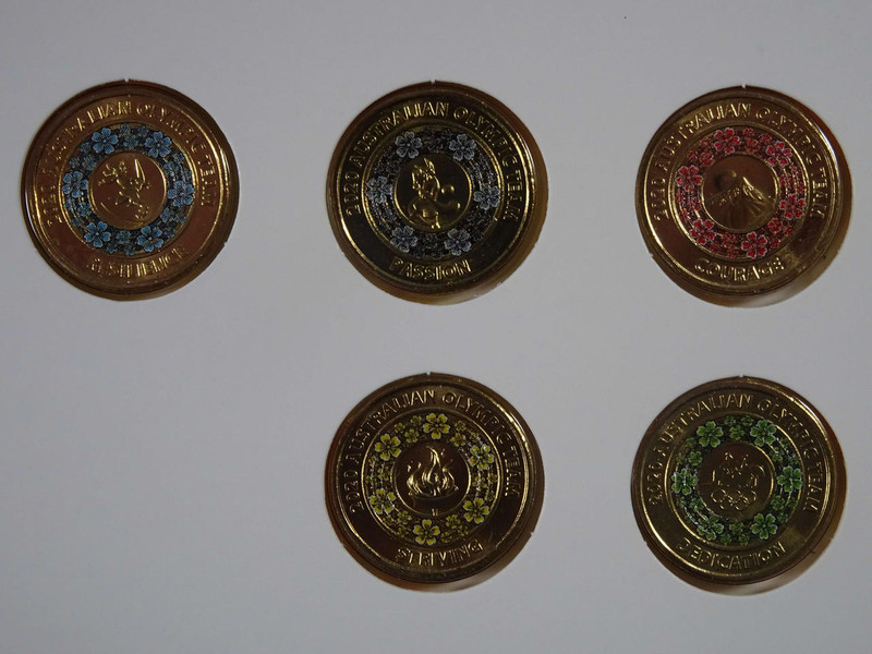 thumbnail image 2 of 2020 Australian Olympic Team $2 Coin – Tokyo 2020 Dedication Green, Circulated (Rare Decimal Coin) 2 of 3