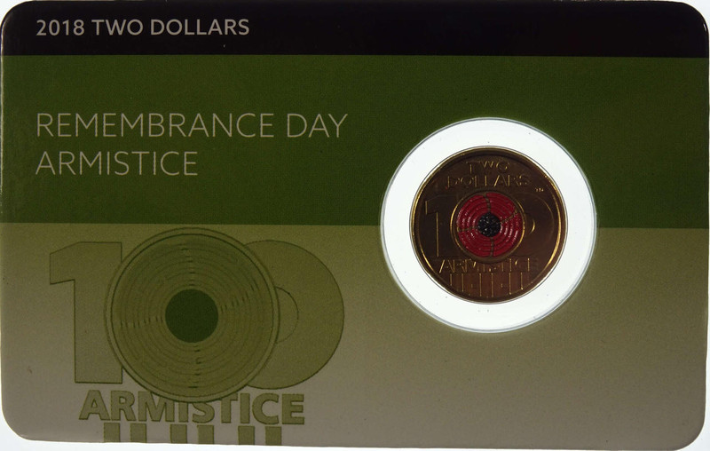 2018 Two Dollars Remembrance Day Armistice