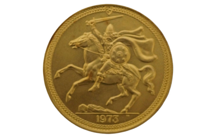 1973 Isle of Man Five Pound Gold Coin in Uncirculated Condition