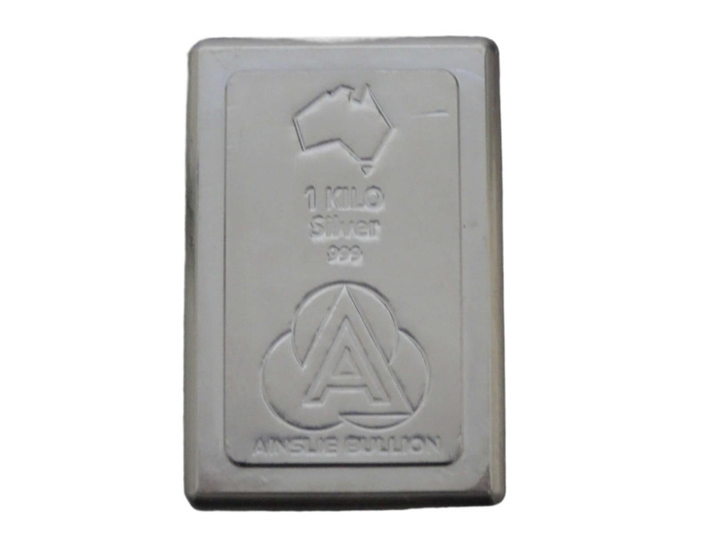 Ainslie Bullion Company 1 Kilo Silver 999 Stacker Bullion Bar
