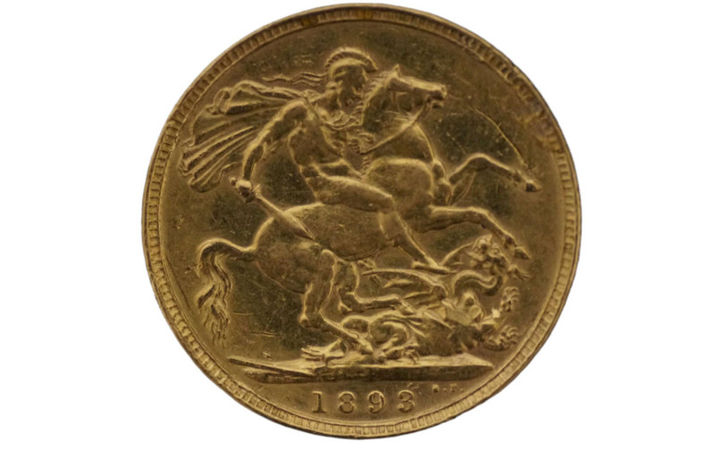 Great Britain 1893 Gold Full Sovereign in Very Fine Condition