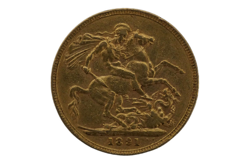 Great Britain 1891 Gold Full Sovereign in Fine Condition